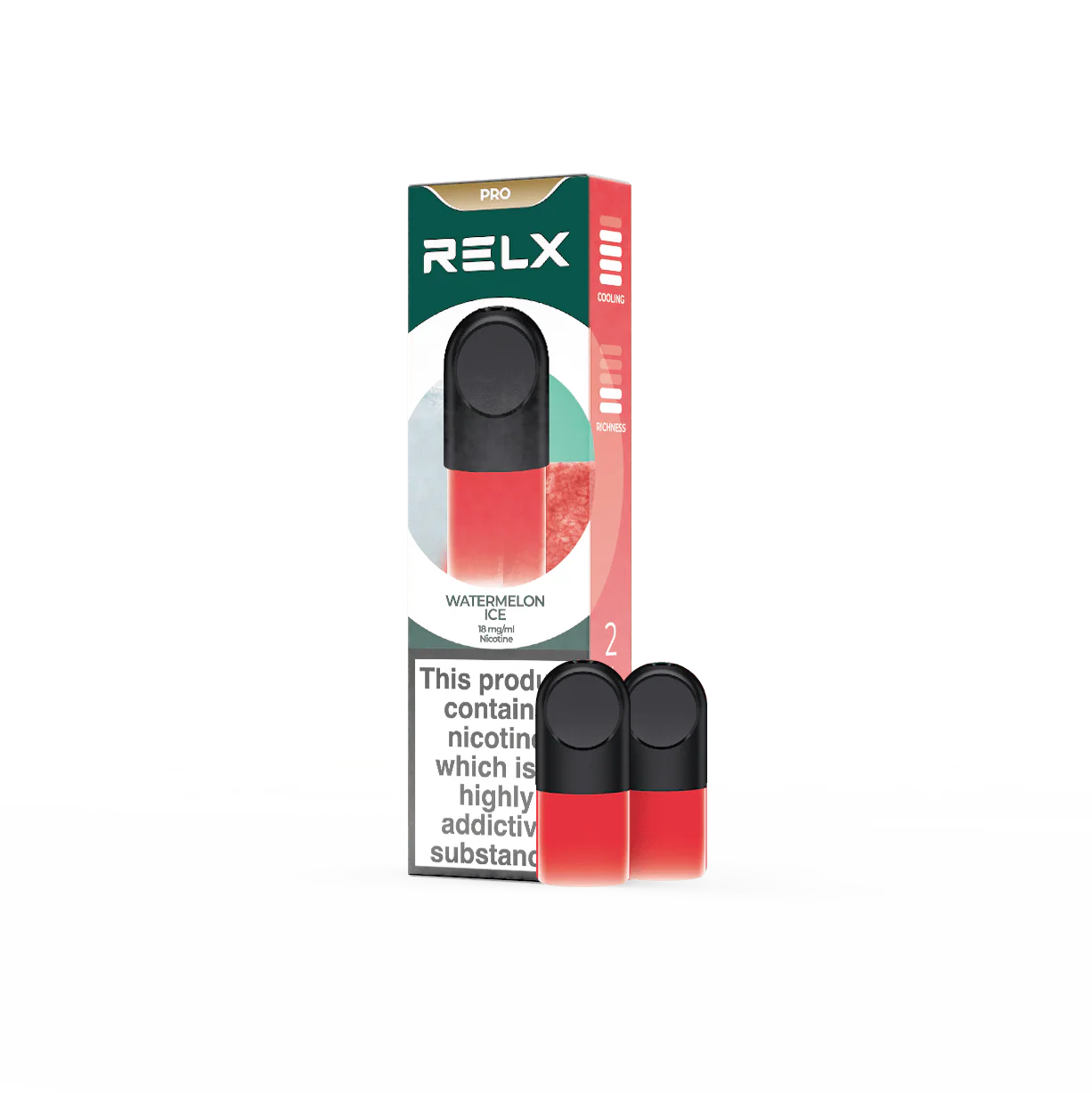 RELX Pod Pro Fruit Juicy Watermelon Ice Flavors 18mg/ml Nicotine - Six Pandas